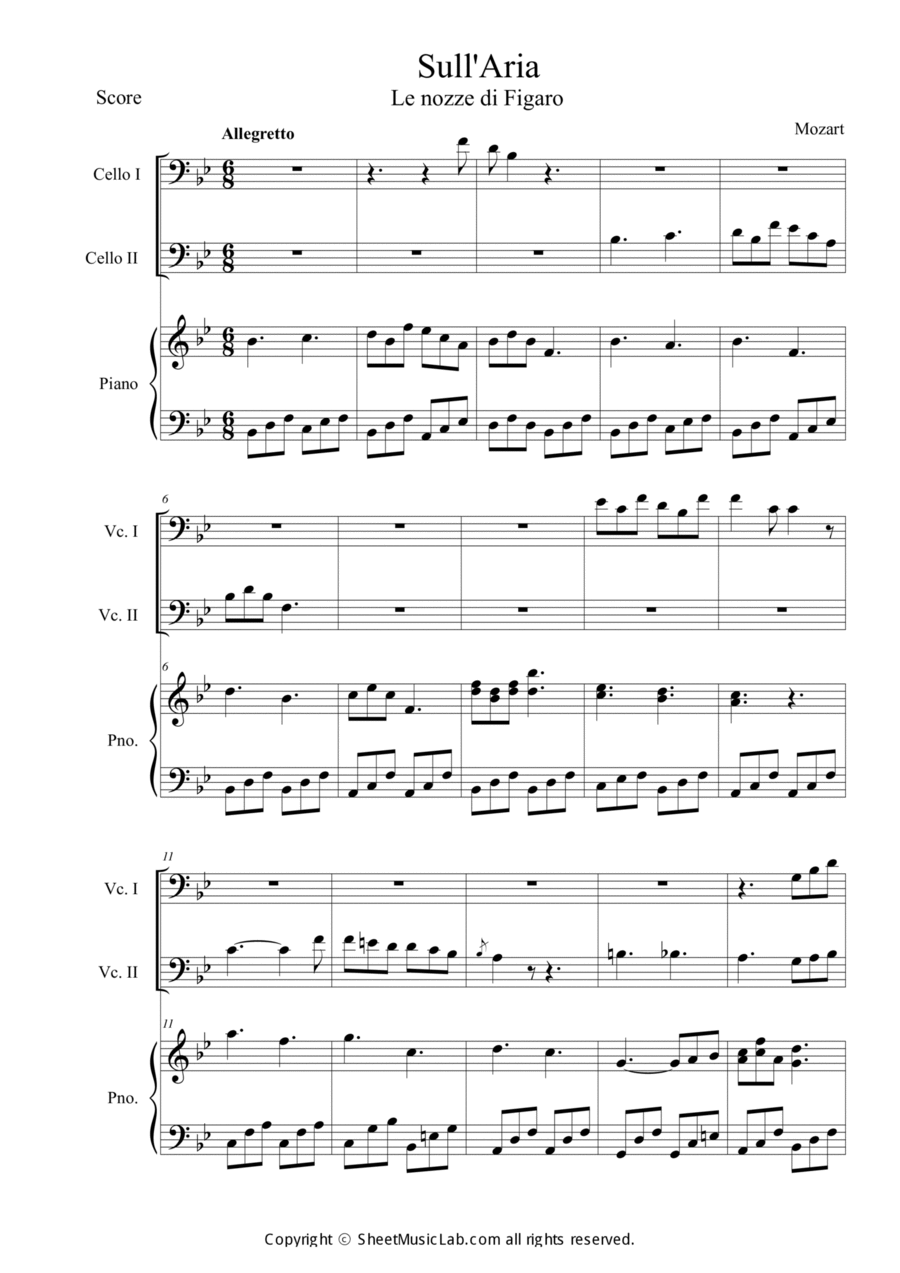 Sull'aria Sull'aria Piano Trio scores gallery preview page 1