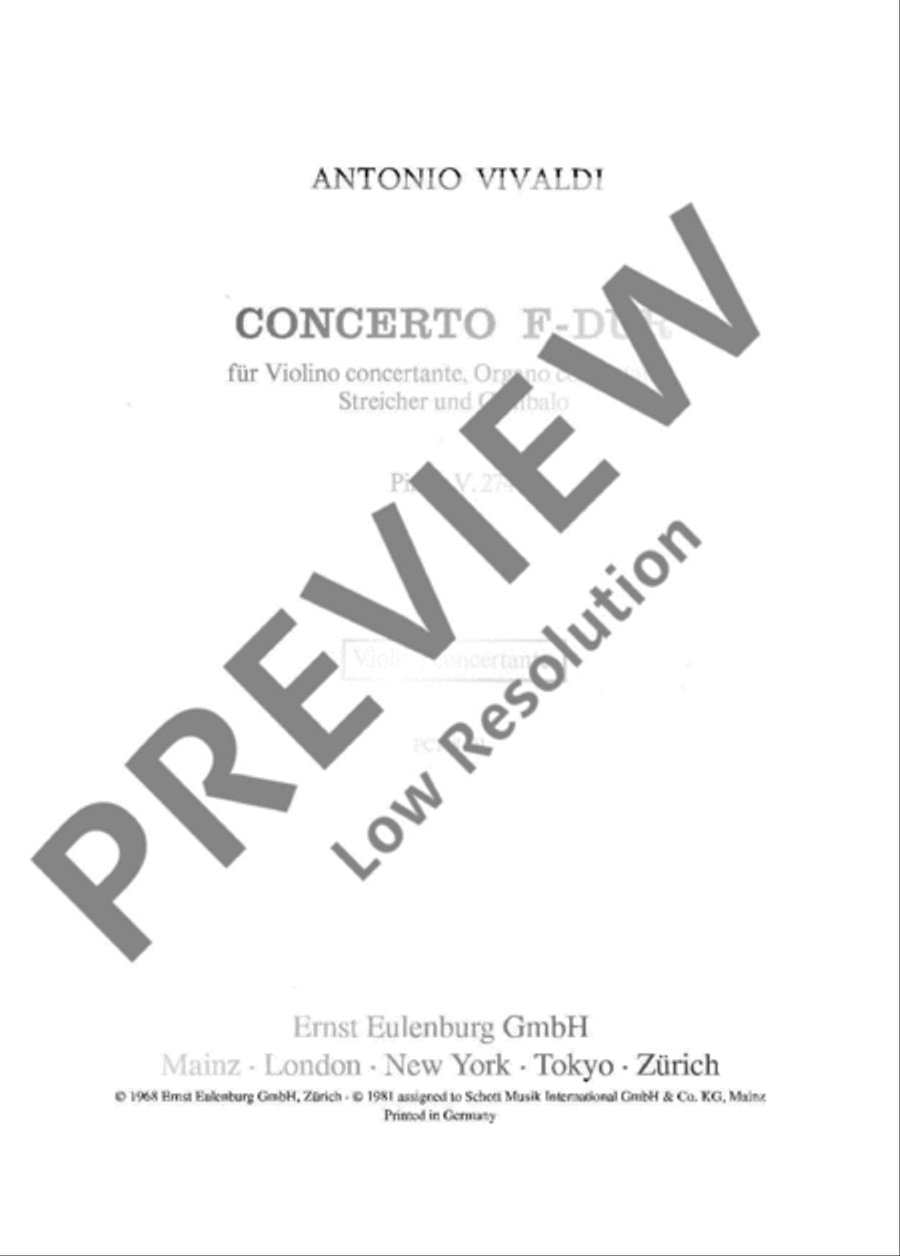 Concerto F Major Violin scores gallery preview page 2
