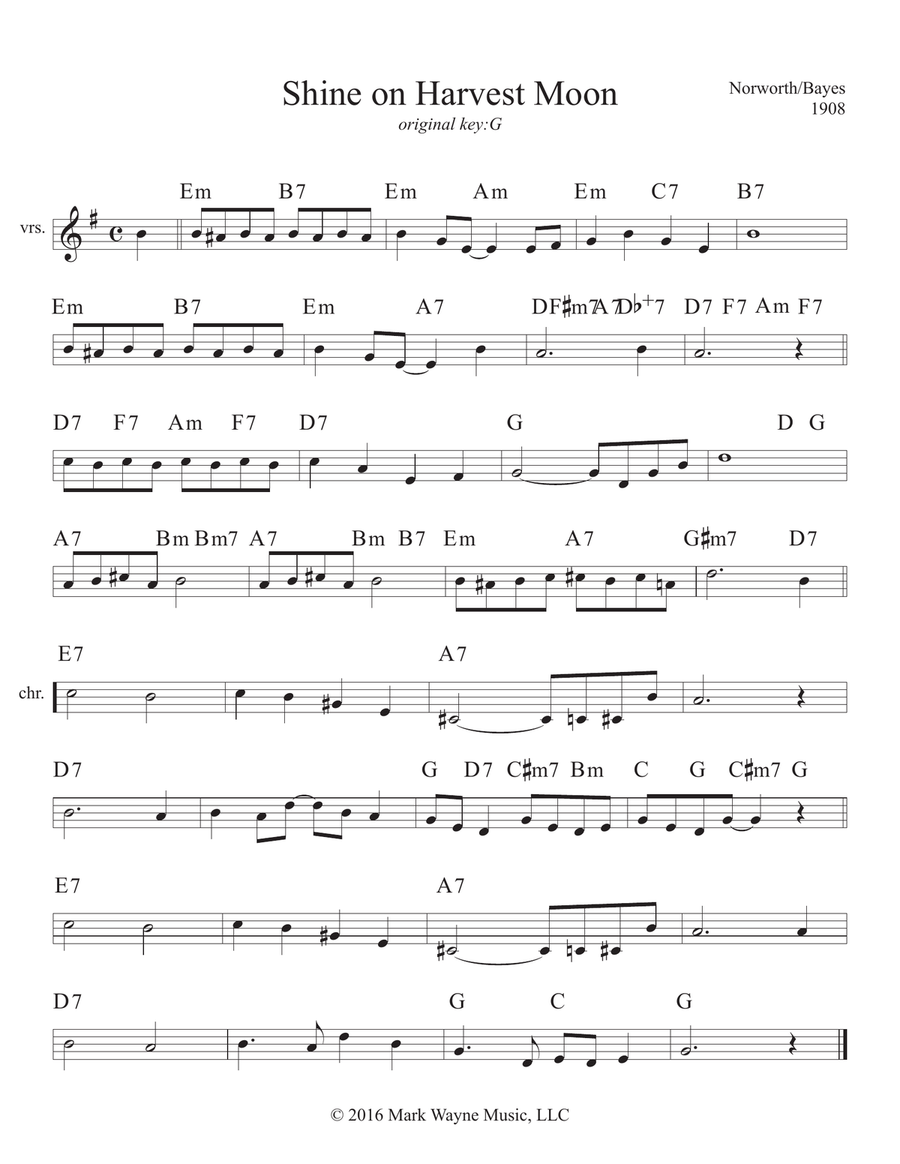 Shine on Harvest Moon Piano scores gallery preview page 2