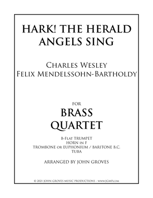 Book cover for Hark! The Herald Angels Sing - Brass Quartet