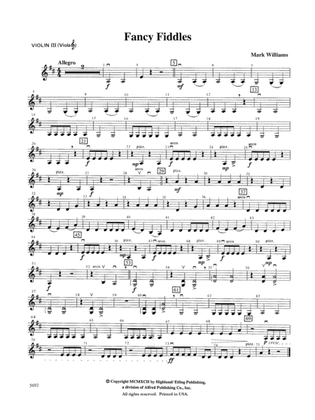Book cover for Fancy Fiddles: 3rd Violin (Viola [TC])