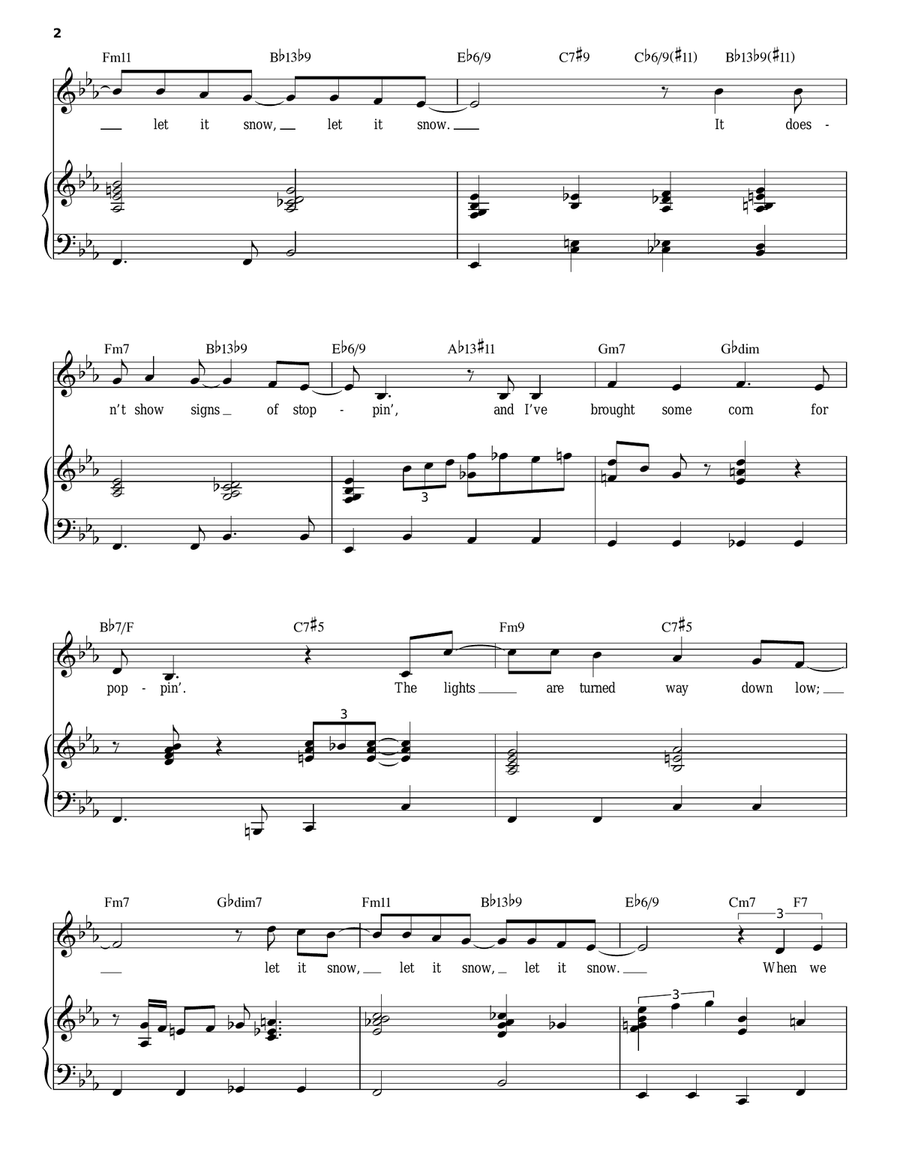 Let It Snow! Let It Snow! Let It Snow! Piano, Vocal scores gallery preview page 2