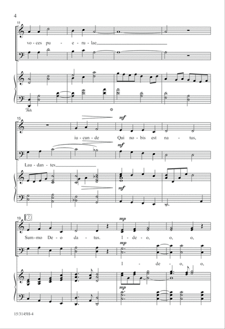 Personent Hodie Personent Hodie 4-Part scores gallery preview page 4