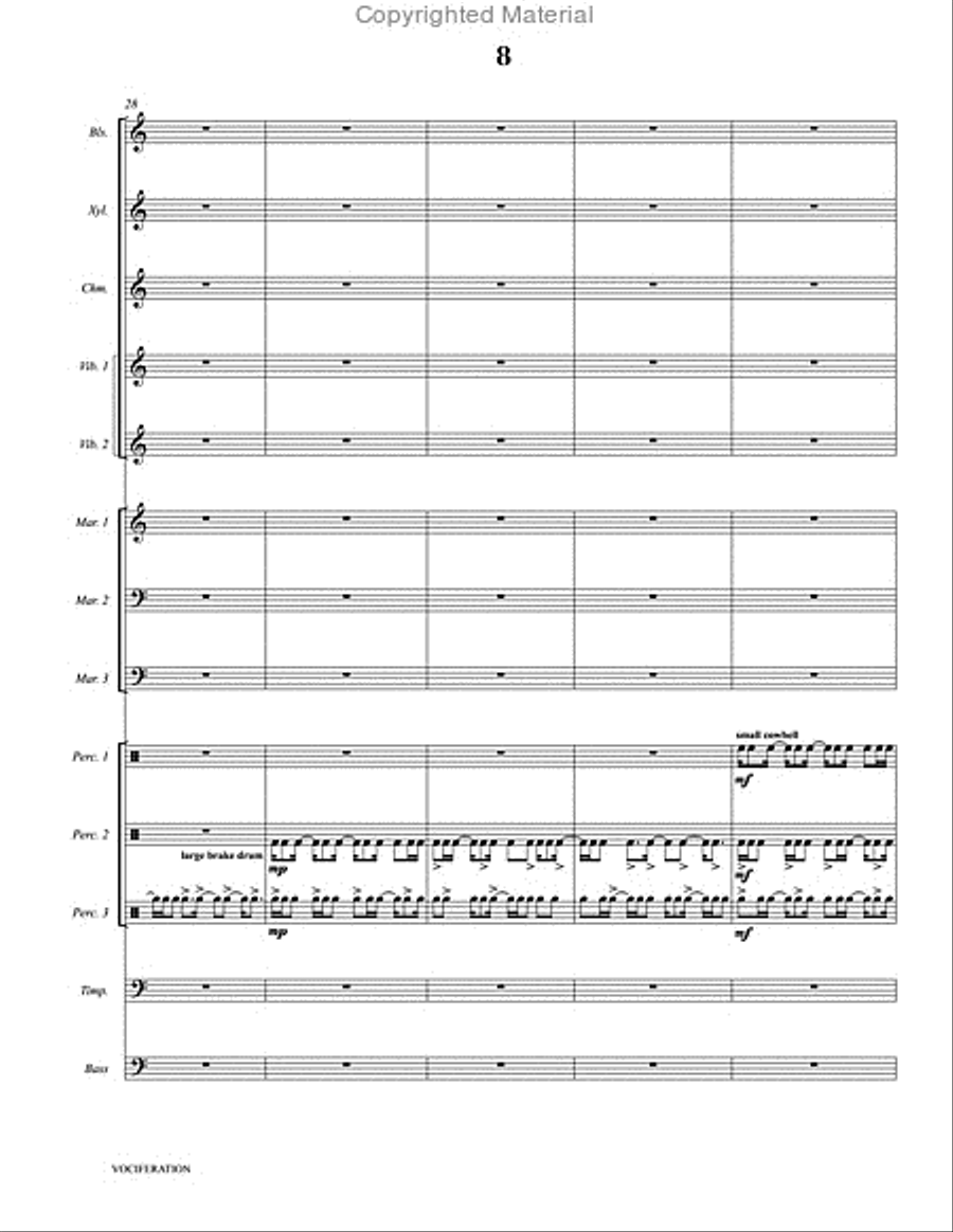 Vociferation Percussion Ensemble scores gallery preview page 9