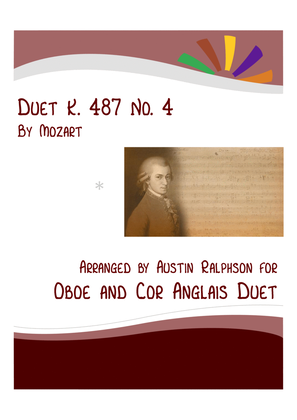 Mozart K. 487 No. 4 - oboe and cor anglais duet