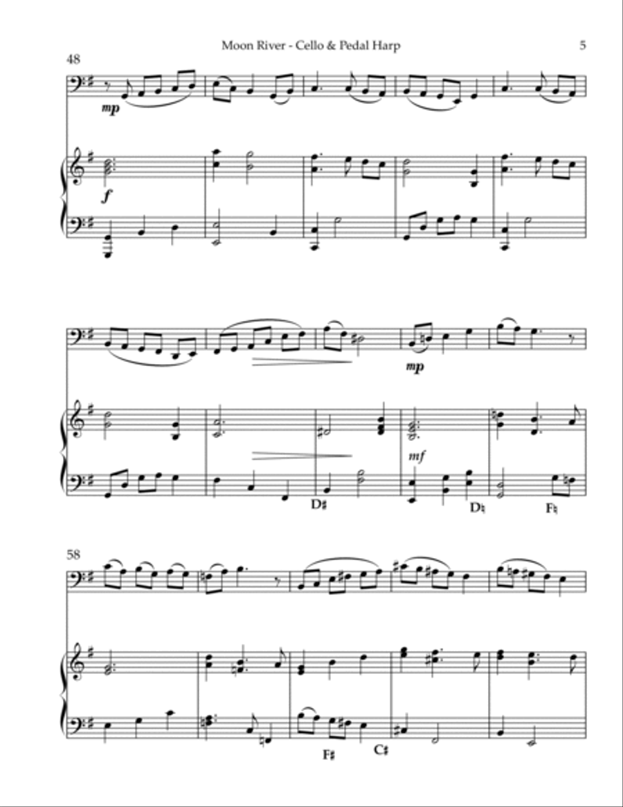 Moon River Moon River String Duet scores gallery preview page 5