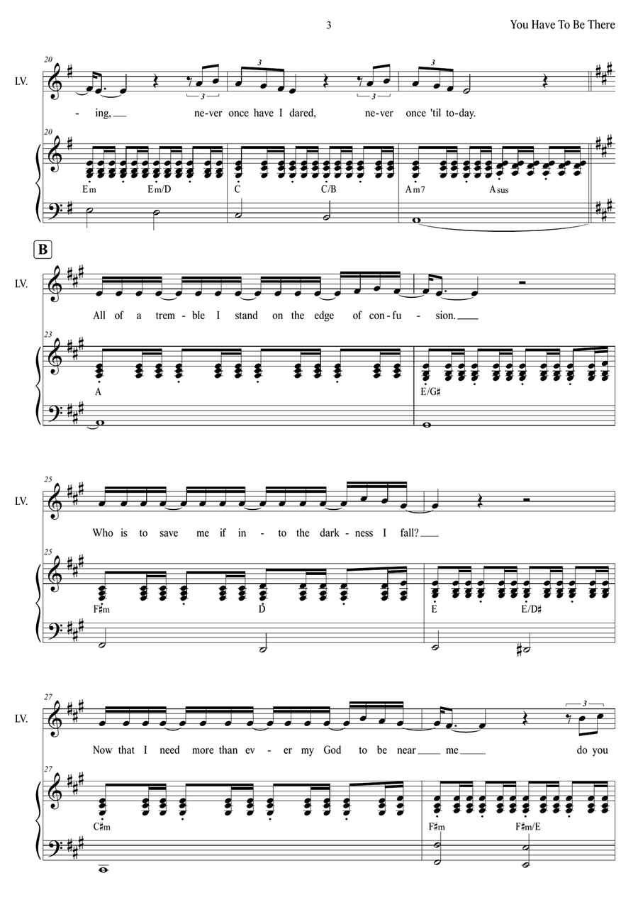 You Have To Be There Piano, Vocal scores gallery preview page 3
