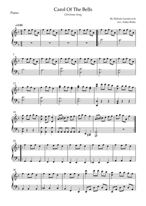 Carol of The Bells (Christmas Song) for Easy Piano Solo