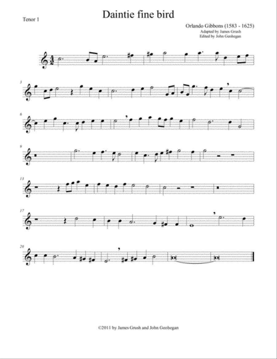 Two Madrigals on Birds for Recorder Quintet Recorder scores gallery preview page 6