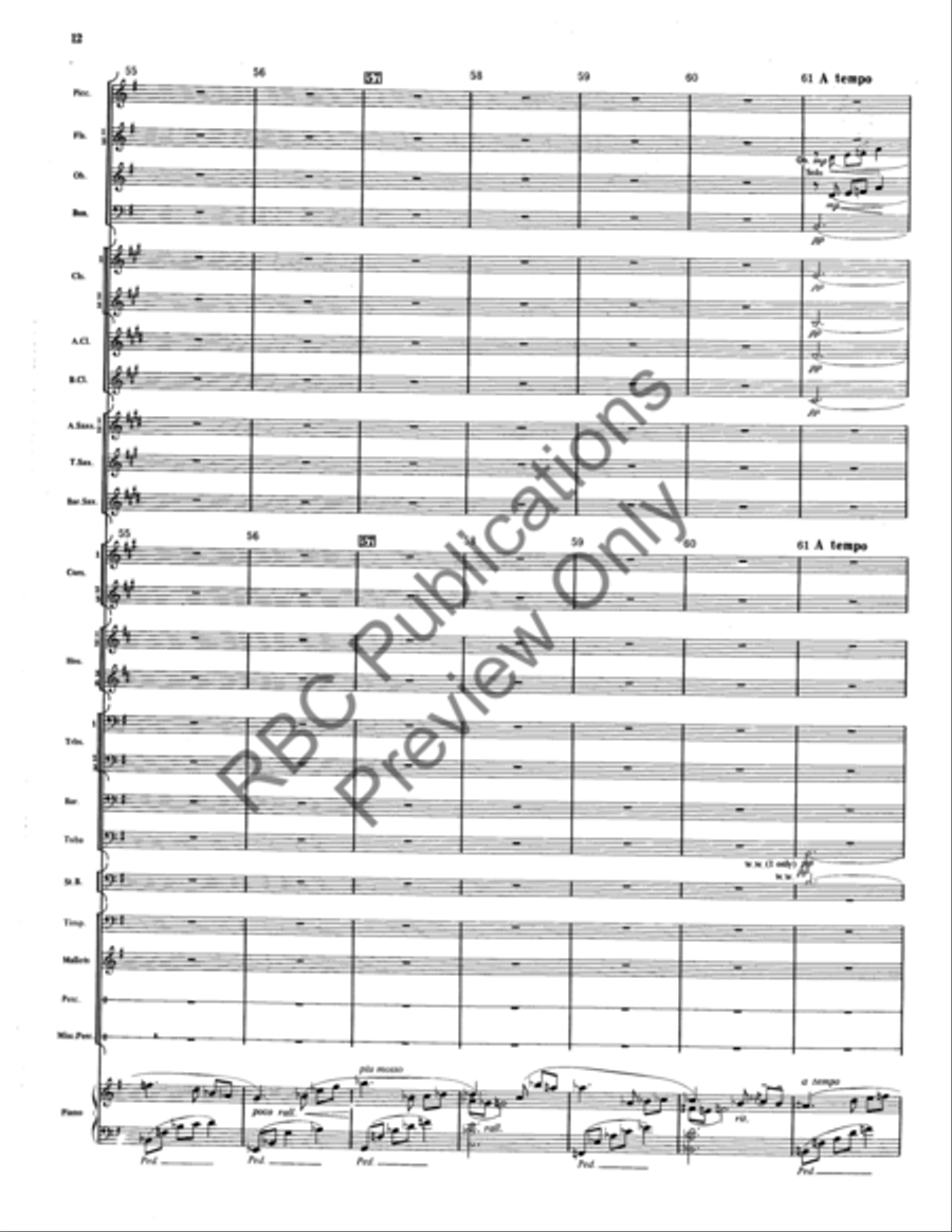 Concertante For Piano And Band Concert Band scores gallery preview page 13