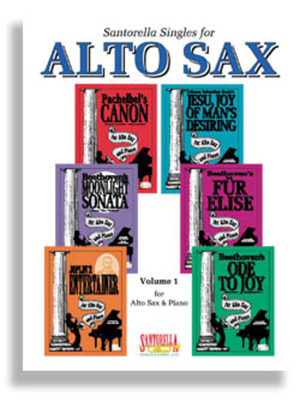 Book cover for Santorella Singles for Alto Sax and Piano
