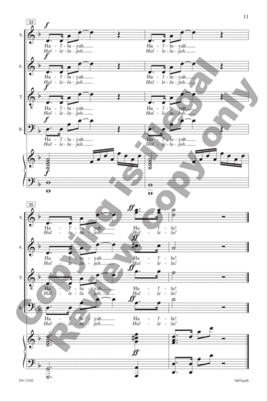 Hal'luya 4-Part scores gallery preview page 11