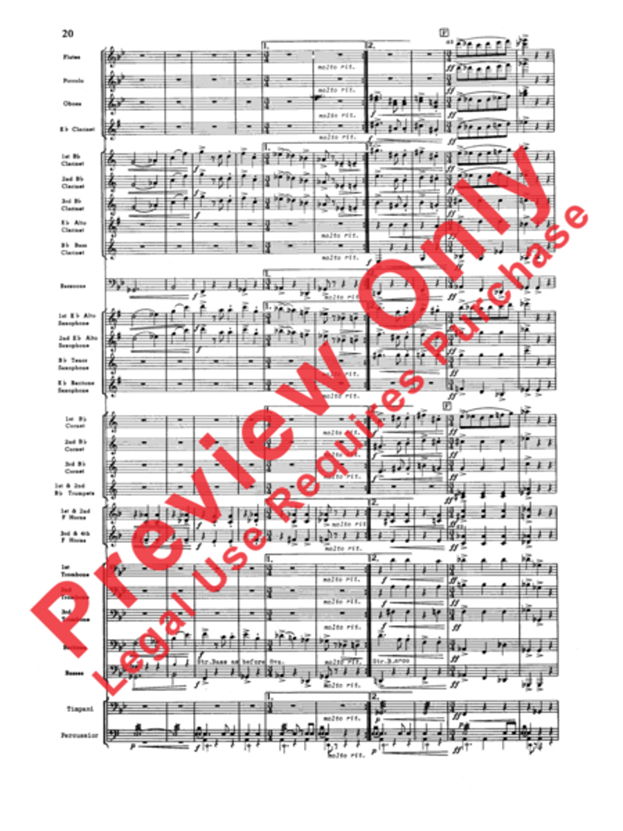 Third Suite (I. March, II. Waltz, III. Rondo) Concert Band scores gallery preview page 22
