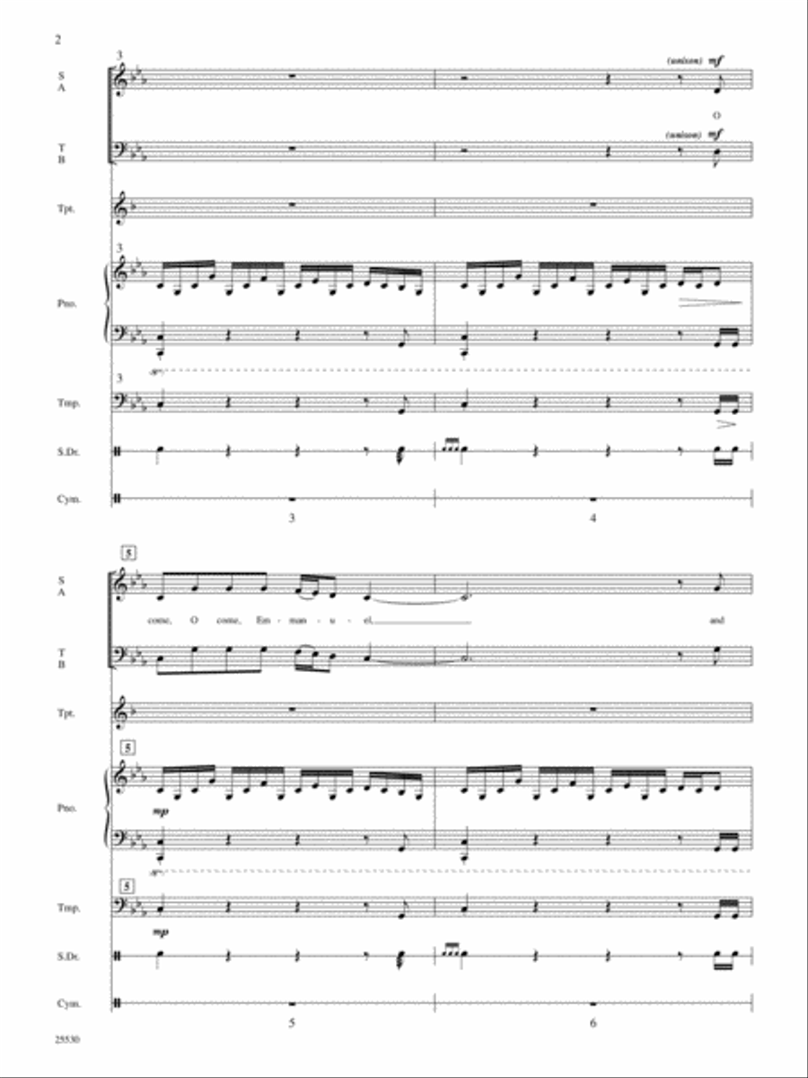 O Come, O Come, Emmanuel O Come, O Come, Emmanuel Choir scores gallery preview page 3