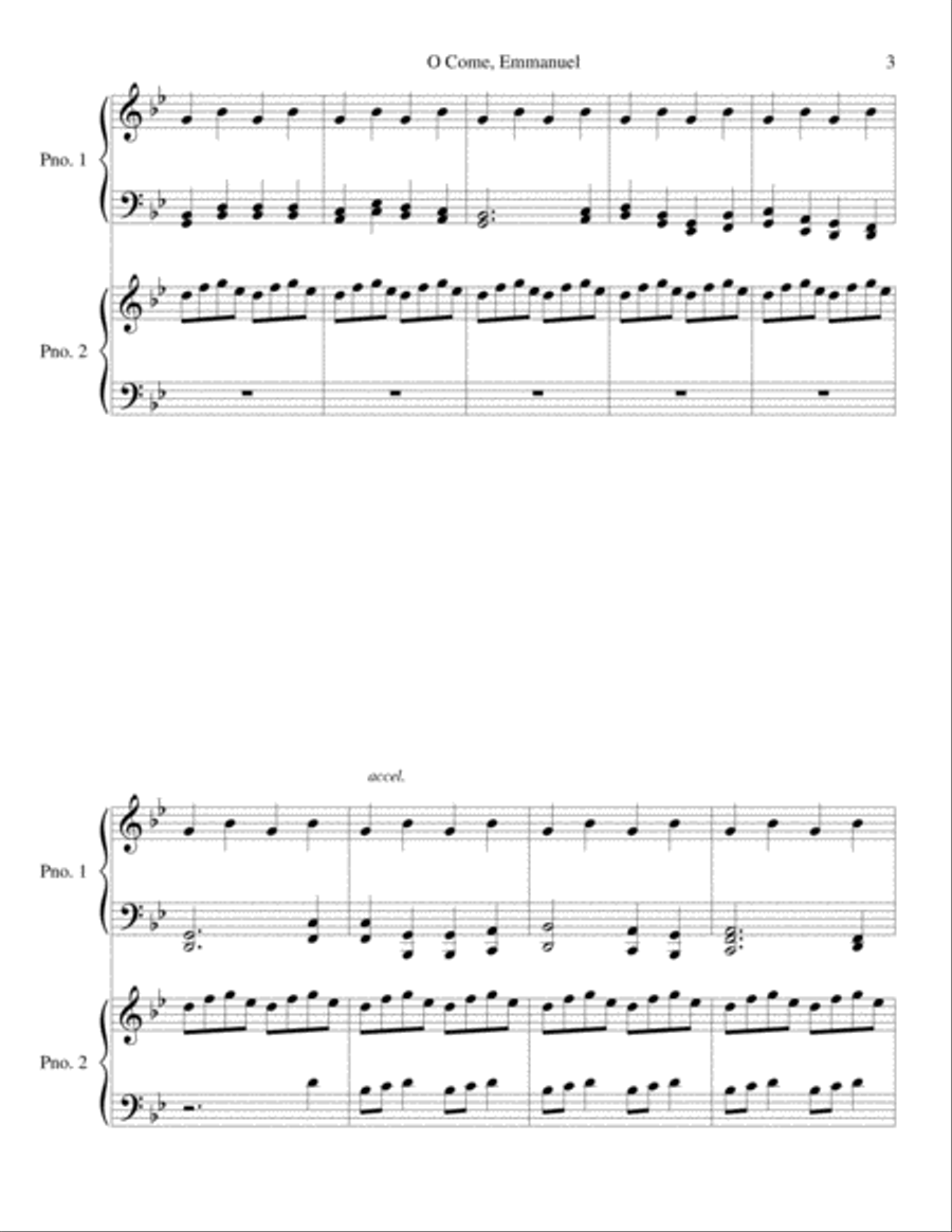 O Come Piano scores gallery preview page 3