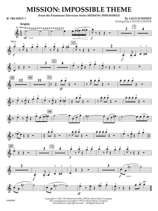 Book cover for Mission: Impossible Theme (arr. Calvin Custer) - Bb Trumpet 1