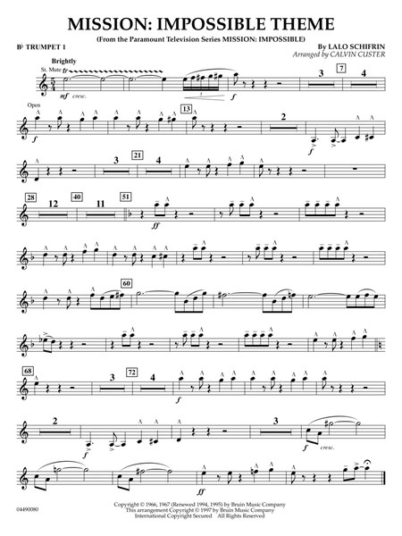 Mission: Impossible Theme (arr. Calvin Custer) - Bb Trumpet 1