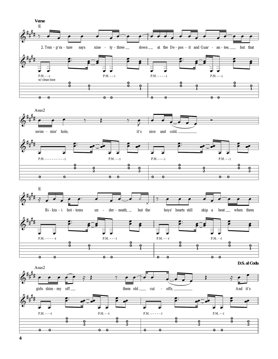 Summertime Acoustic Guitar scores gallery preview page 4