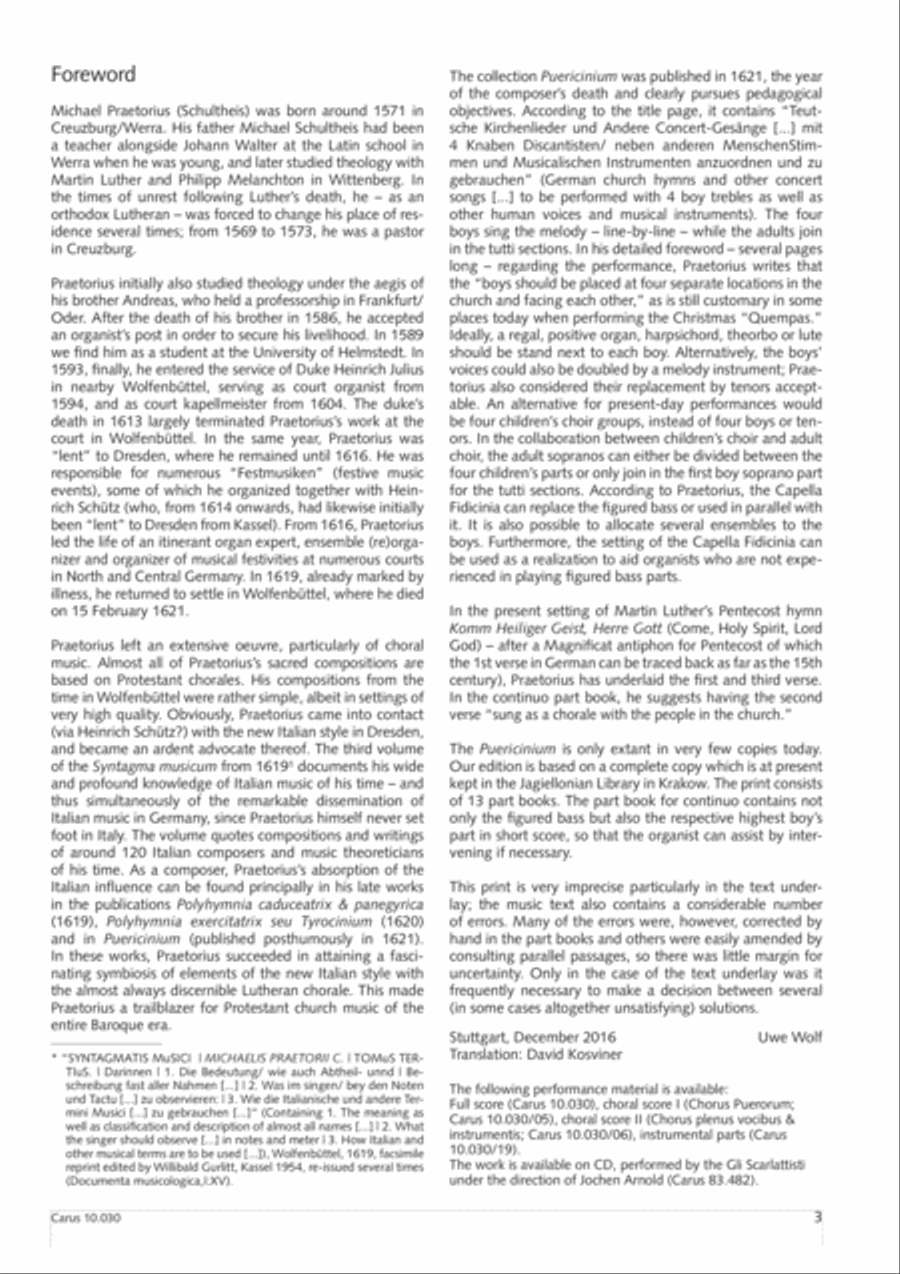 Come, Holy Ghost, God and Lord (Komm, Heiliger Geist, Herre Gott) 4-Part scores gallery preview page 4