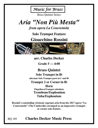 Aria:"Non Piu Mesta" from La Cenerentola for Brass Quintet