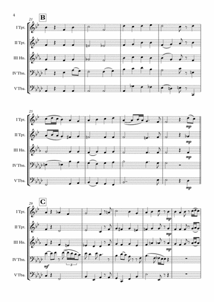 "O Come All Ye Faithful" Brass Quintet arr. Adrian Wagner image number null