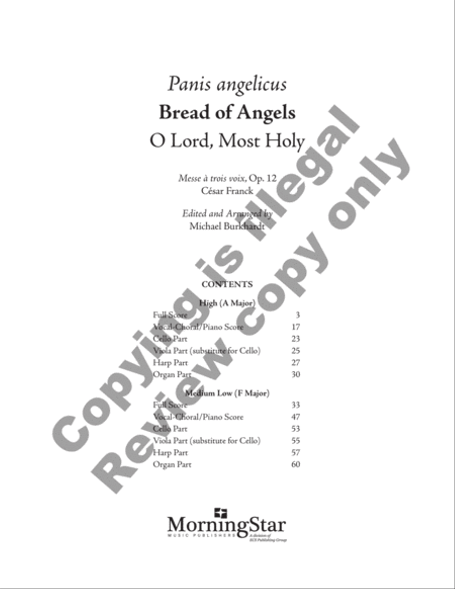 Panis angelicus (Bread of Angels): O Lord, Most Holy Unison Choir scores gallery preview page 22