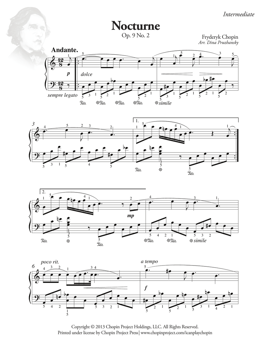 Nocturne Op. 9 No. 2 Piano Method scores gallery preview page 1