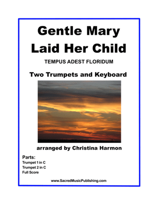 Book cover for Gentle Mary Laid Her Child - Two Trumpets and Organ