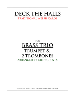 Book cover for Deck The Halls - Trumpet & 2 Trombone (Brass Trio)