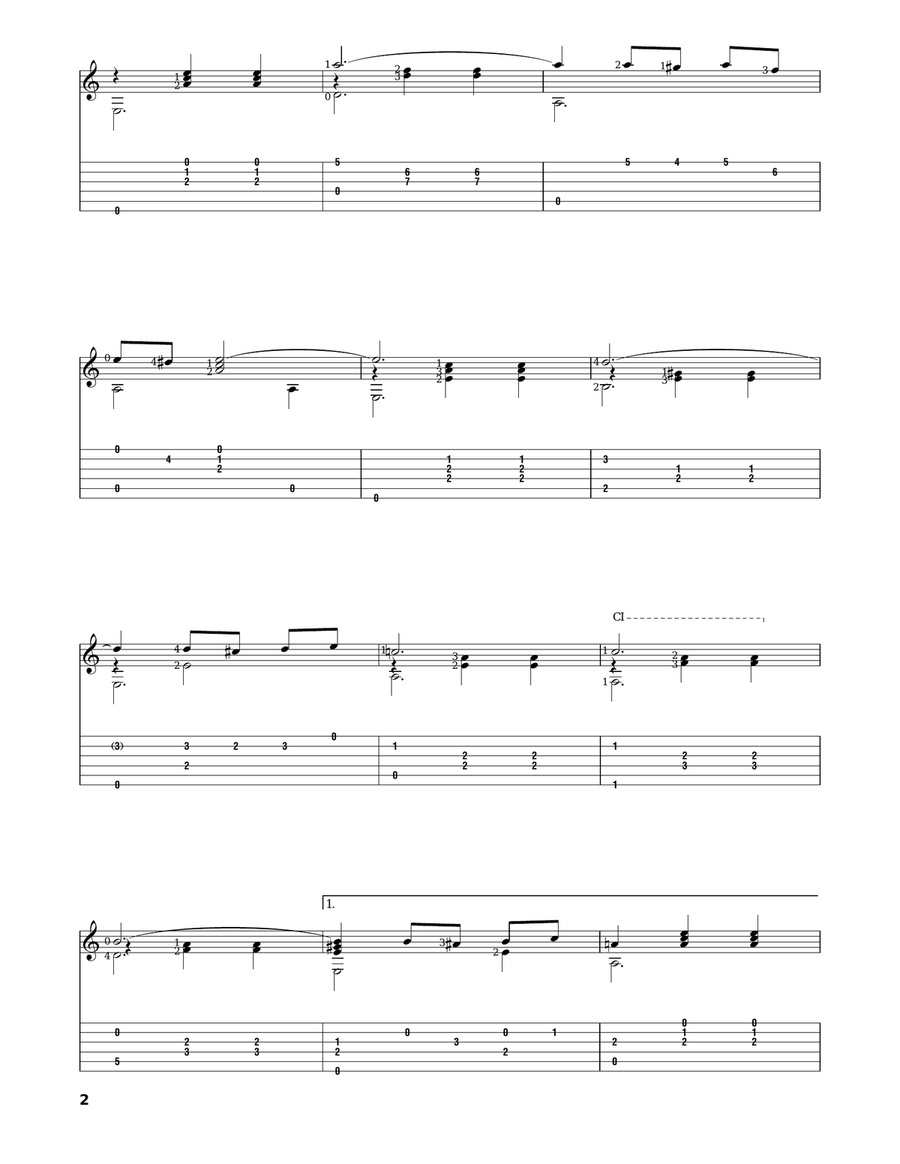 Oh Marie Electric Guitar scores gallery preview page 2