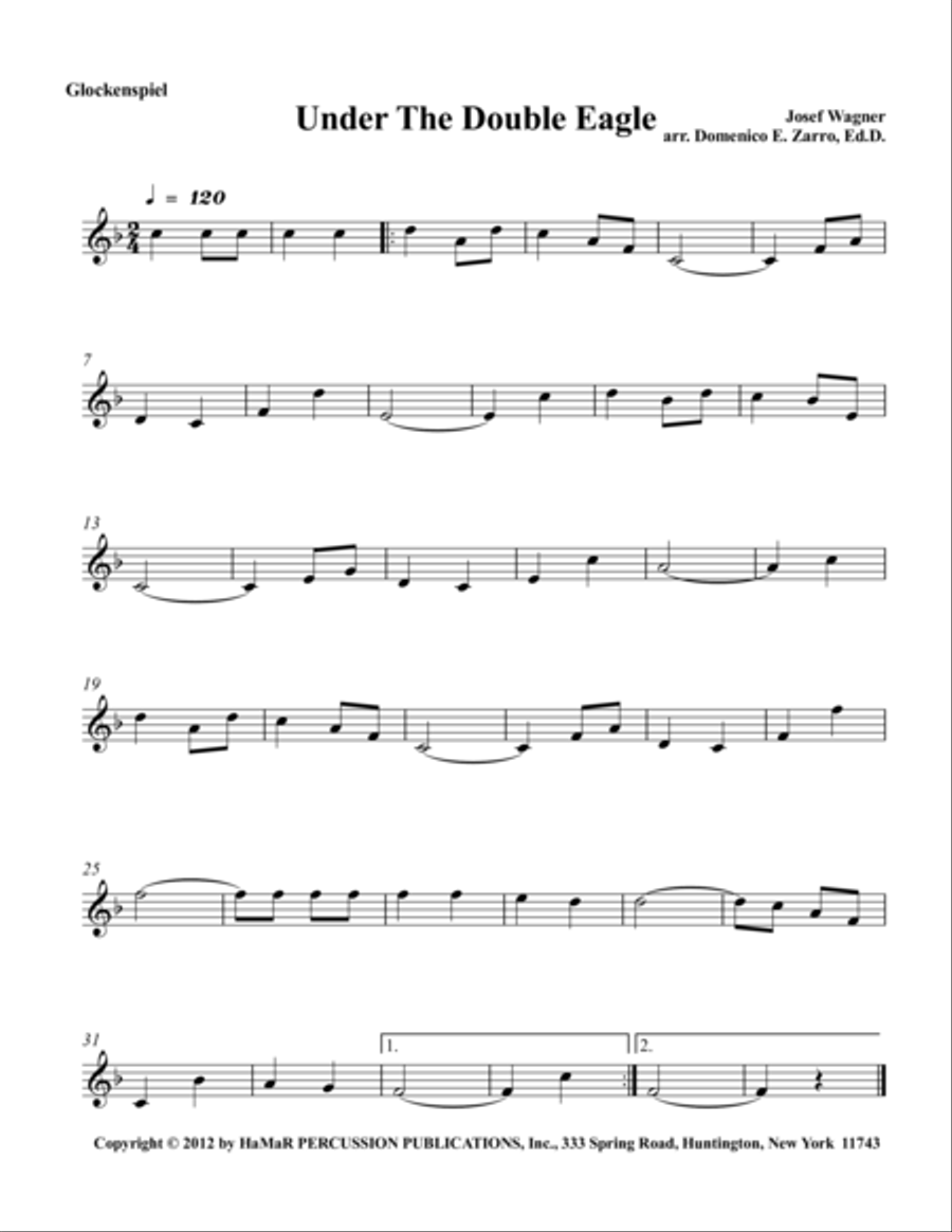 Under The Double Eagle Under The Double Eagle Glockenspiel scores gallery preview page 1