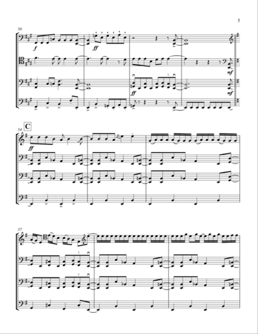 Enter Sandman String Quartet scores gallery preview page 5
