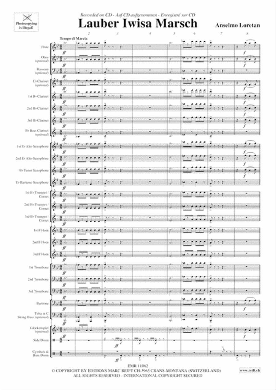 Lauber Iwisa Marsch Concert Band scores gallery preview page 4