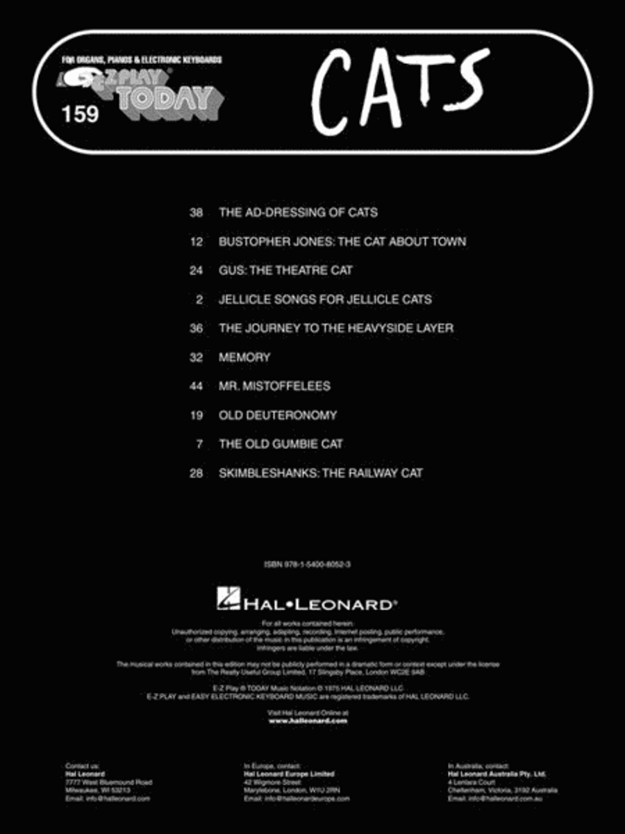 Cats Cats Electronic Keyboard scores gallery preview page 3