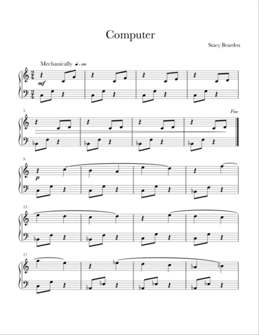 Space Cadet Easy Piano scores gallery preview page 3