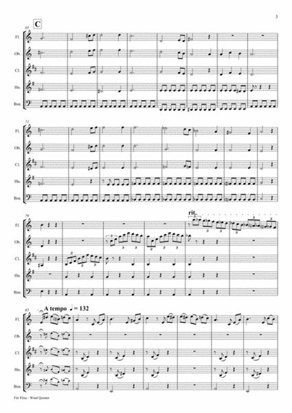 For Elise - Ludwig van Beethoven - Wind Quintet image number null