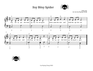 Itsy Bitsy Spider for young beginners piano
