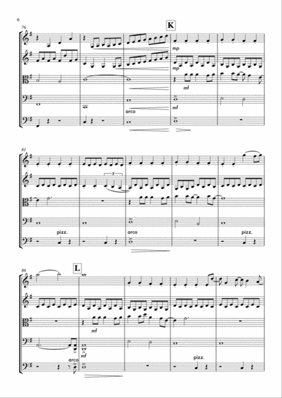 A Million Dreams String Quintet scores gallery preview page 6