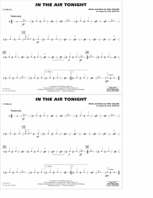 In The Air Tonight (arr. Paul Murtha) - Cymbals