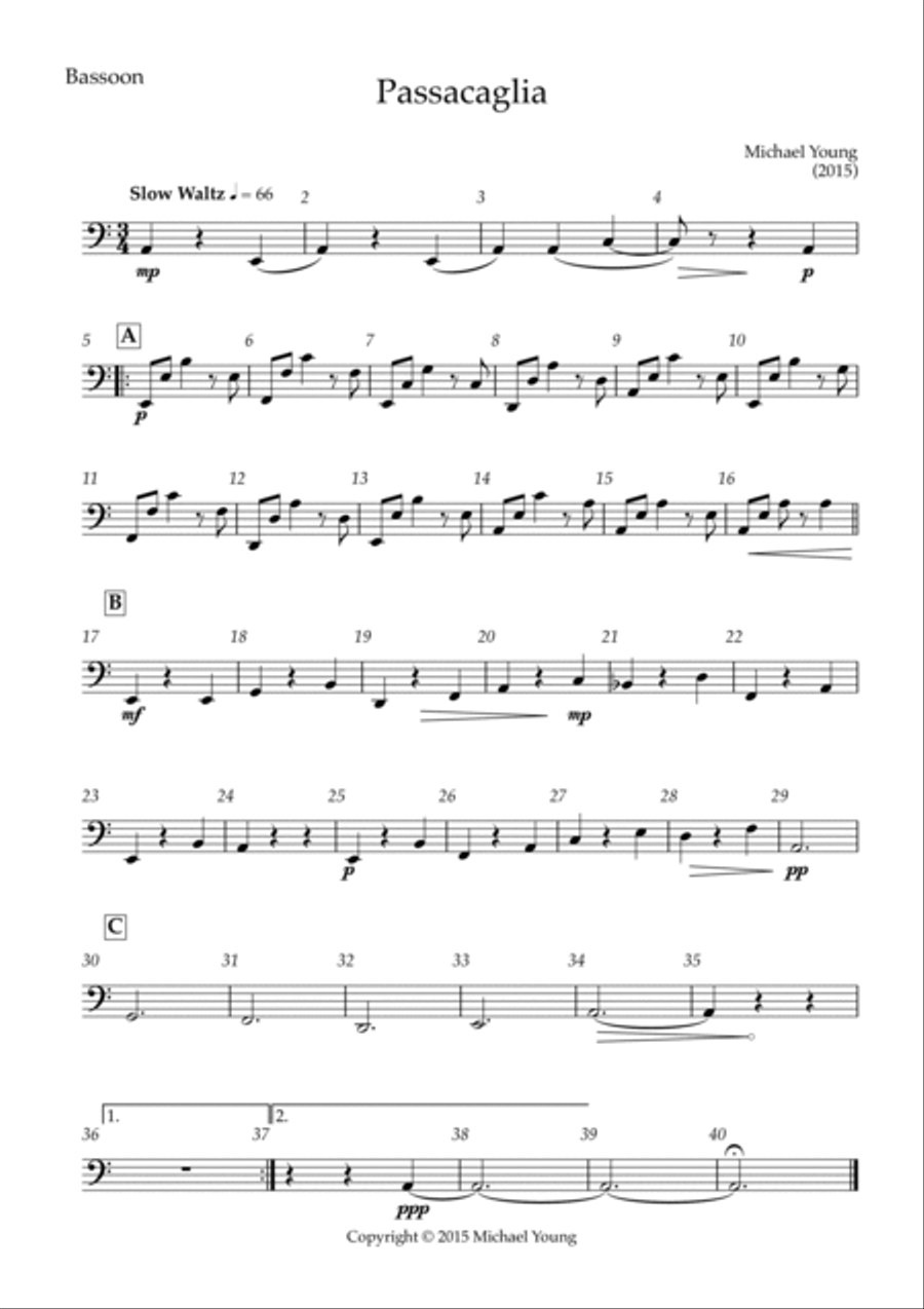 Passacaglia (Concert Band) - Parts Concert Band scores gallery preview page 3