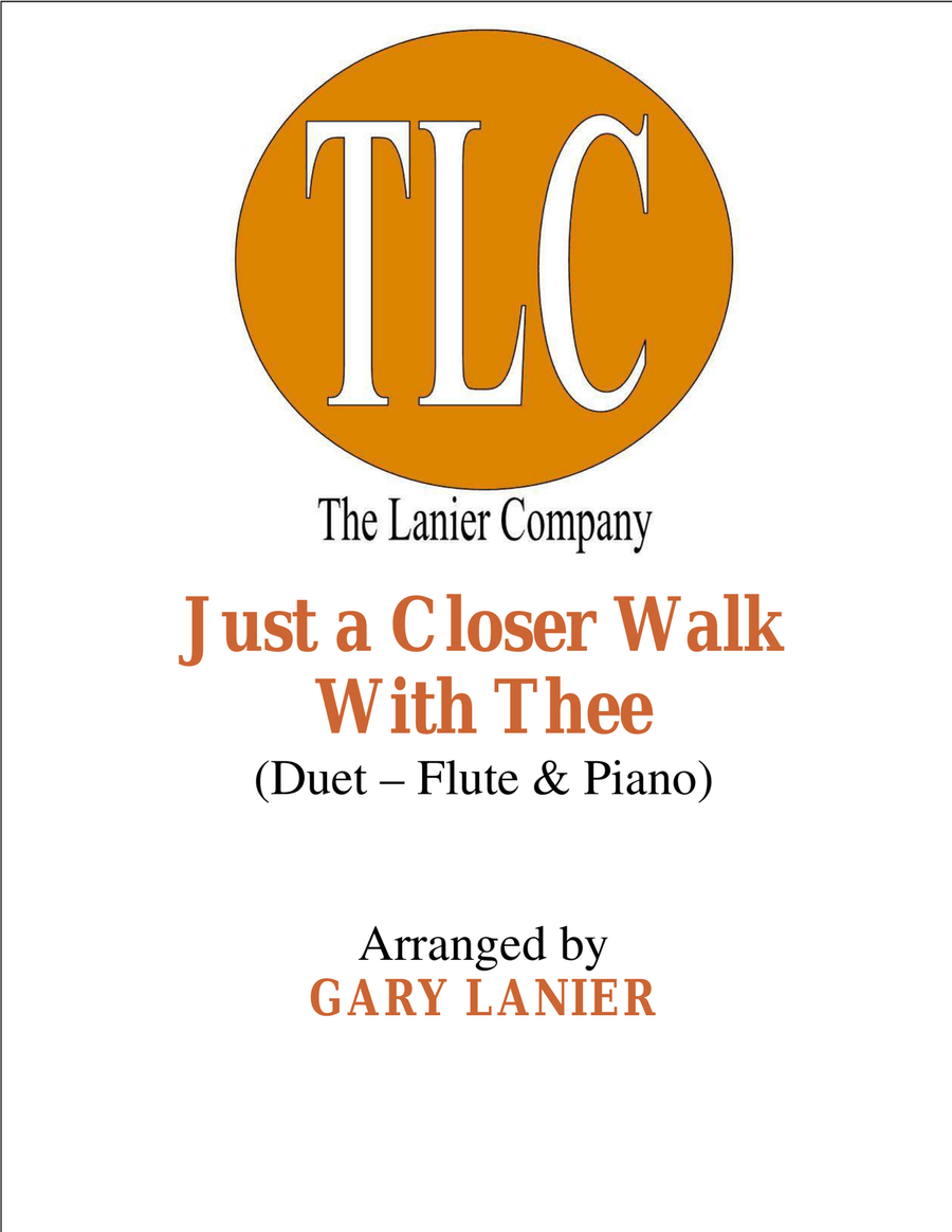 JUST A CLOSER WALK WITH THEE (Duet – Flute and Piano/Score and Parts) Woodwind Duet scores gallery preview page 1