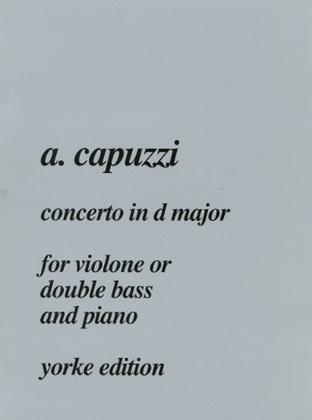 Concerto in D major. DB & Pf