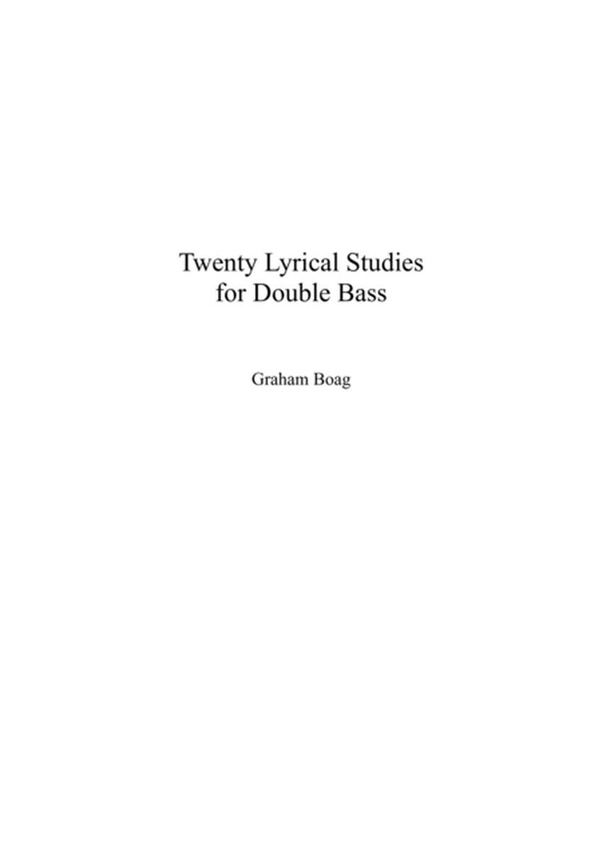 Twenty Lyrical Studies for Double Bass image number null