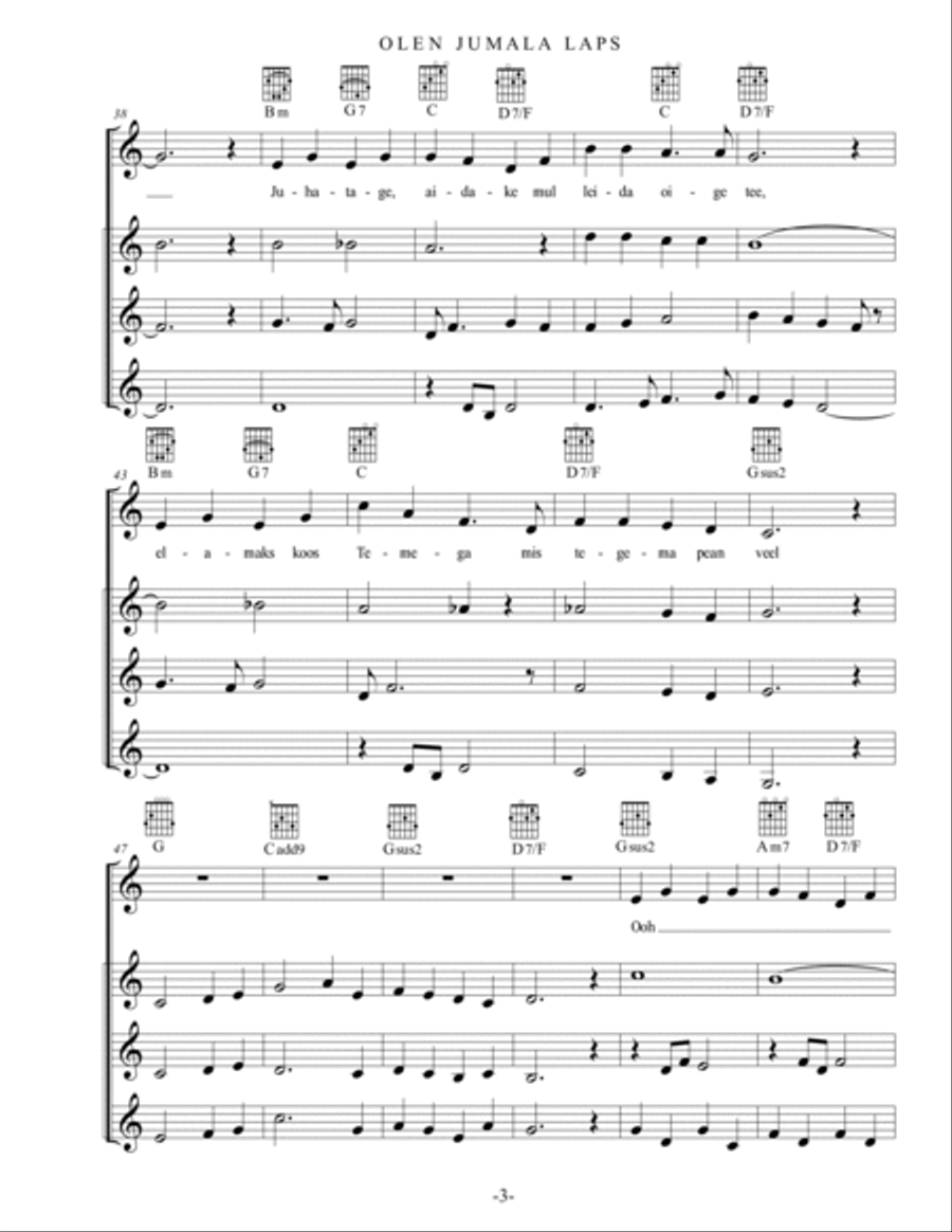 I am a Child of God (Olen Jumala Laps) Acoustic Guitar scores gallery preview page 3