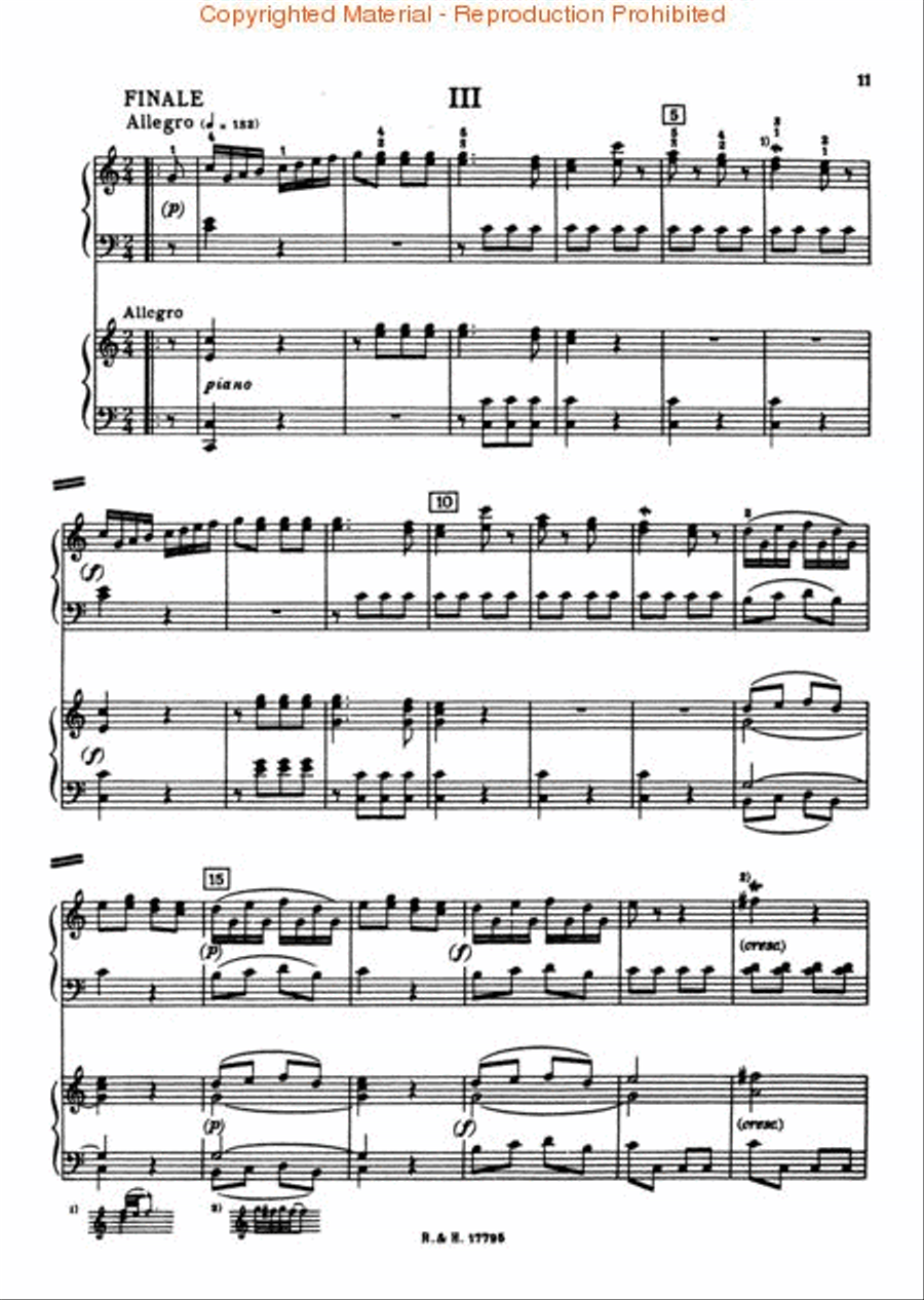 Piano Concerto in C Piano Solo scores gallery preview page 3