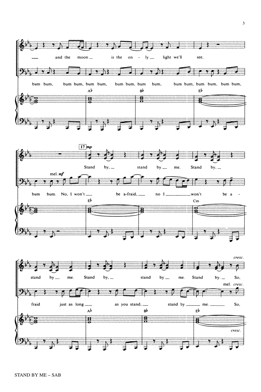 Stand By Me (arr. Roger Emerson) 3-Part scores gallery preview page 2
