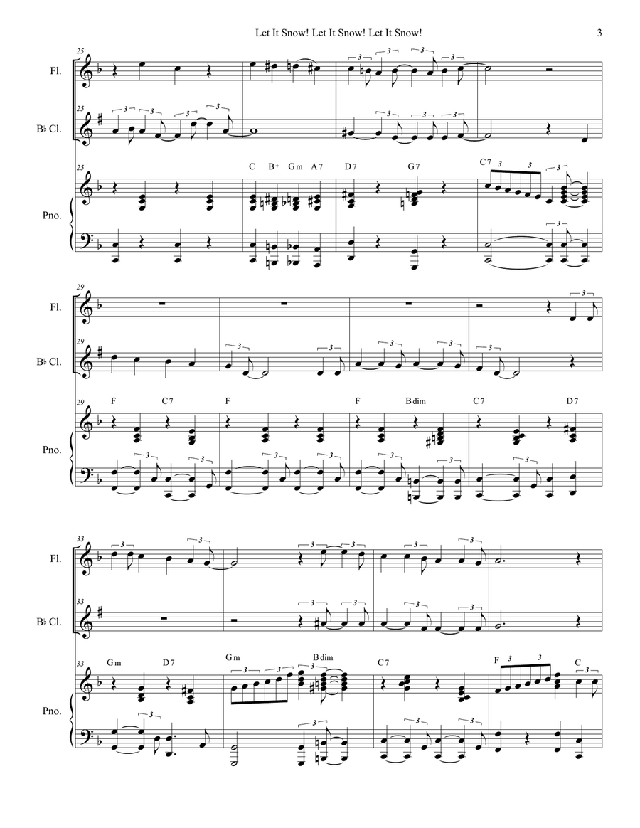 Let It Snow! Let It Snow! Let It Snow! Woodwind Duet scores gallery preview page 3