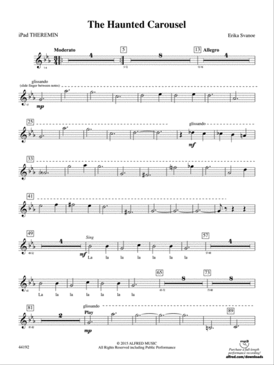 The Haunted Carousel: Synthesizer Concert Band scores gallery preview page 1