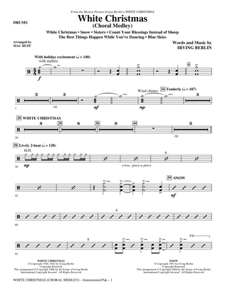 Book cover for White Christmas (Choral Medley) - Drums