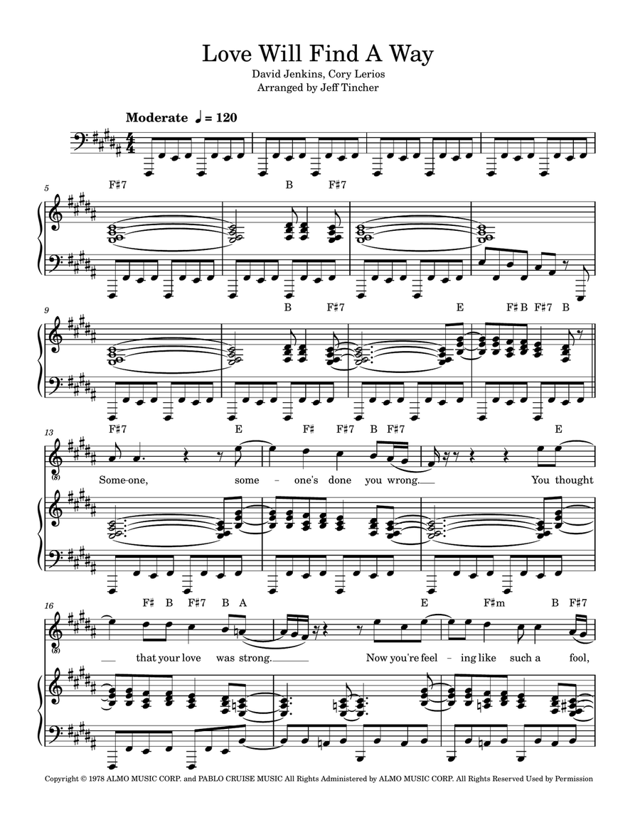Love Will Find A Way Piano, Vocal, Guitar scores gallery preview page 2